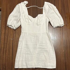 Reformation Cream Puff Sleeve Mini Dress